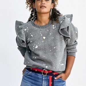 CLARE V ruffle sweatshirt, size XL